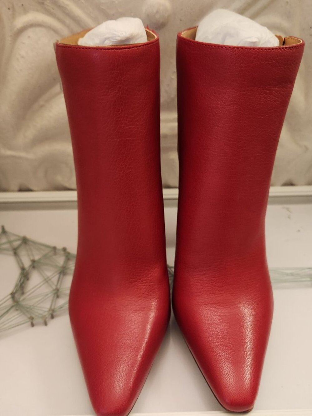 Jessica Simpson "Timea" Red Leather Booties. NIB. Size 7 - Picture 3 of 10